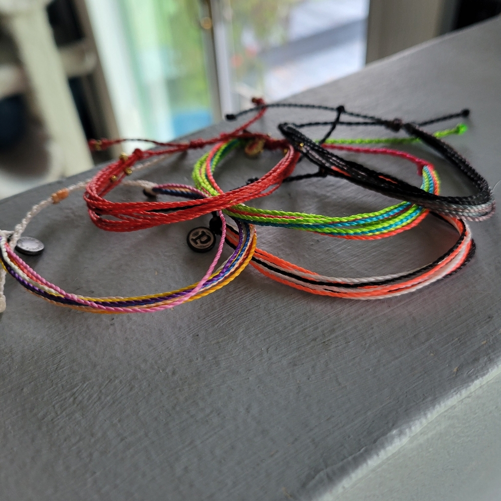 Pura Vida Colorful String Bracelets Bundle Of 5 Pre-owned - Picture 2 of 5